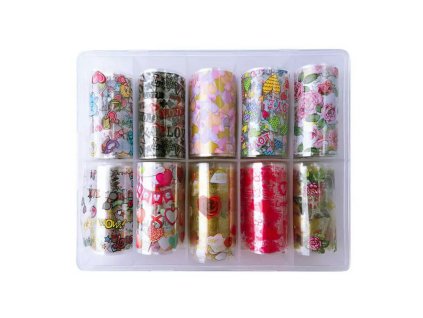 Zdobiaca fólia na nechty - I Love You, 10x100cm