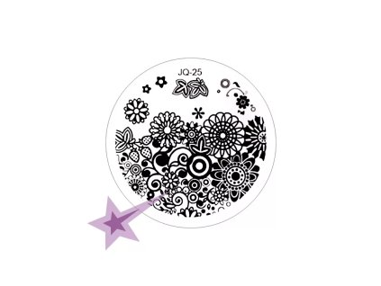 Razítkovací destička JQ25 - Kvietky ornamenty