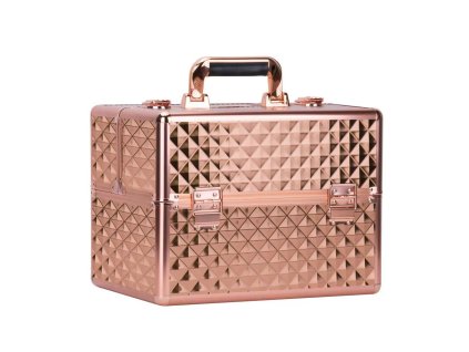 Kozmetický kufor - ROSE GOLD DIAMOND, XL