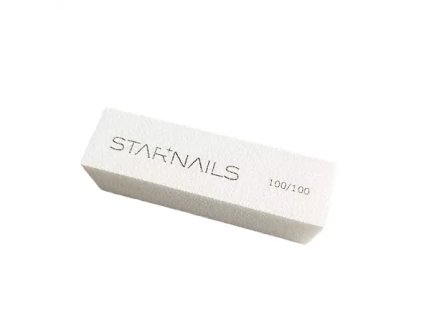 Brusný blok na nehty PREMIUM - bílý, 100/100 