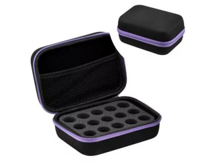 Organizér na gel laky - 15místny, čierna/fialová