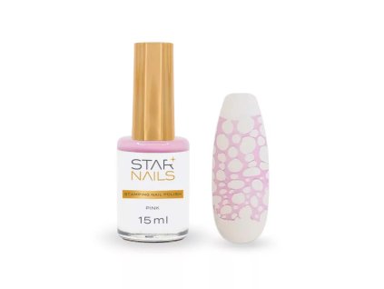 Stamping Nail Polish Starnails, 15ml - Pink - zdobiaci lak