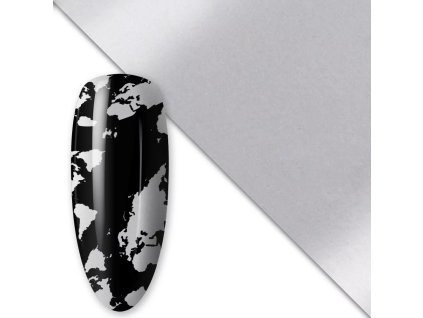 Zdobicí fólie na nehty - Silver Matt, 80cm