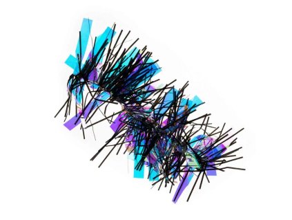 Zdobiace fóliové pásky na nechty - Goldy Black Glass, 10cm