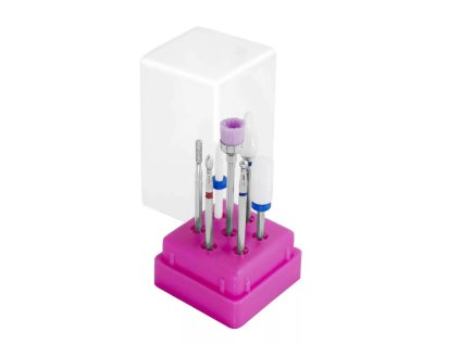 Sada keramických a diamantových fréz vo stojane 01