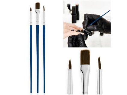 Sada 3 štetcov na nechtovú modeláž - modrá