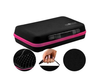 Organizér na gel laky - 60místný, černá/růžová