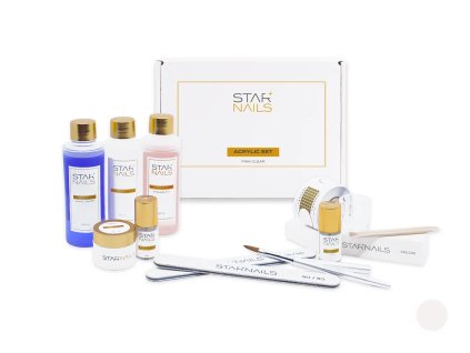 Sada STARNAILS Acrylic Set Pink Clear - modeláž akrylom