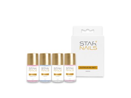 Sada STARNAILS Cuticle Oil Drops Set - sada 4 olejčekov na nechty