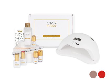 Sada STARNAILS Mini Star Starter Set + UV/LED S7 - modelácia gél lakom s UV lampou