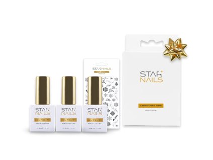 Darčeková sada Christmas Time Mini Star 04 - vianočný set 3 gel lakov