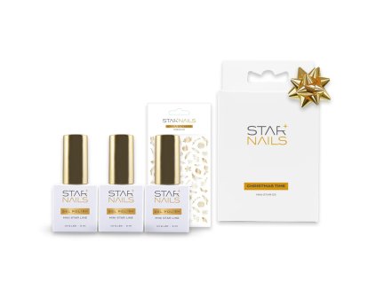Darčeková sada Christmas Time Mini Star 03 - vianočný set 3 gél lakov