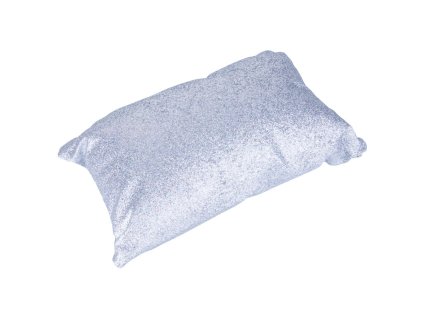 Manikúrní podložka, polštář - stříbrný brokát