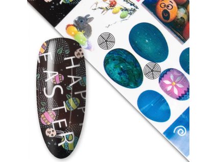 Zdobicí fólie na nehty - Happy Easter, 100cm