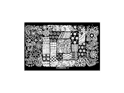Razítkovací destička Flowers 12