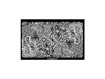 Razítkovacia doštička Flowers 01