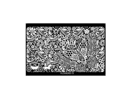 Razítkovací destička Flowers 13