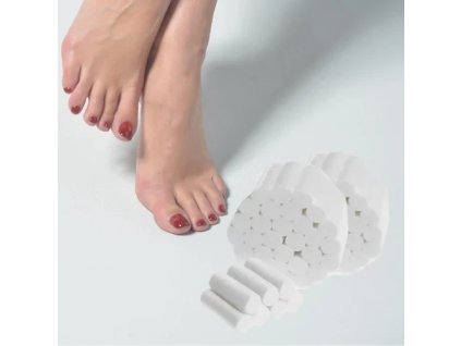 Vatové valčeky pre pedikúru - separátory, 100 ks