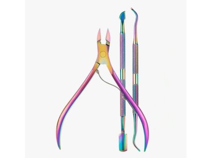 Sada 3 nástrojov pre pedikúru Multicolor