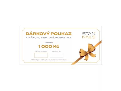 Tlačený poukaz na nákup tovaru 1000 Kč