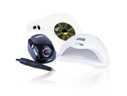 Sada STARNAILS Nail Drill JD102 & UV/LED Lamp S7 & Nail Dust Collector - brúska na nechty s UV lampou a odsávačkou.