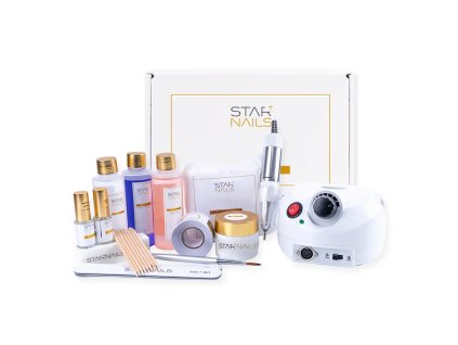 Sada STARNAILS Acrylic Set Clear + DM202 – modelovanie akrylom s brúskou