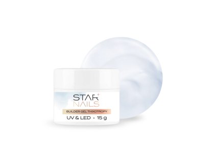 UV/LED Builder Gel Thixotropy, 15ml  - 001, Clear - stavební tixo gel s tekutou pamětí