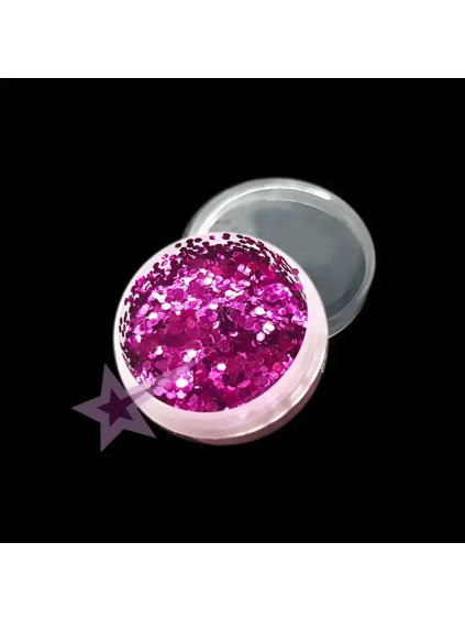 vyr 1747glitter hexagon mini fuchsia