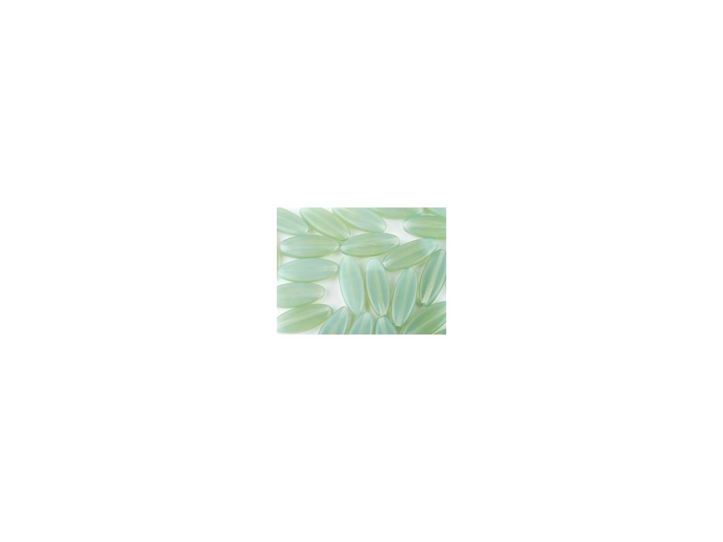 Plochý Ovál Zelená Opál 16x6mm