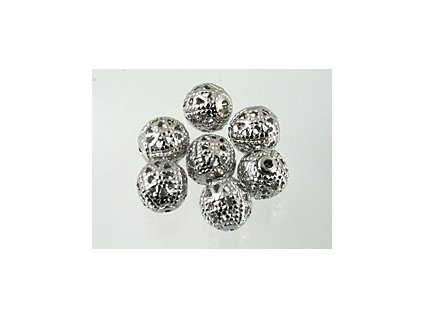 Metal Beads Filigree C Round RH 6mm