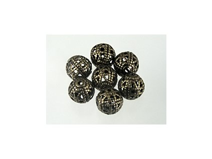 Metal Beads Filigree C Round AAU 6mm