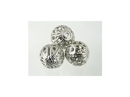 Metal Beads Filigree C Round RH 10mm