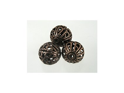 Metal Beads Filigree C Round ACU 10mm