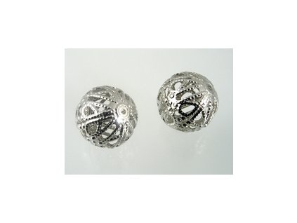 Metal Beads Filigree C Round RH 14mm