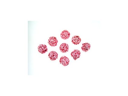 Wire Ball A Light Rose 8mm 2pcs