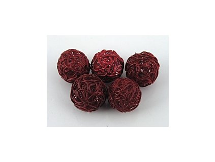 Wire Ball A Wine Red 12mm
