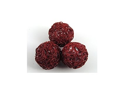 Wire Ball A Wine Red 18mm