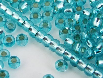 Seed Beads Preciosa No.08258 - Light Blue Zirkcon - Silver Line - 10/0 12g