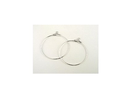 Earrings pendant ring AG - 30mm