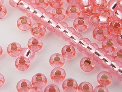 Seed Beads Preciosa No.08275 - Rose - Silver Line - 10/0 12g