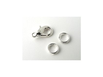 KARABINA AG 10mm S 2 KROUŽKY 5mm