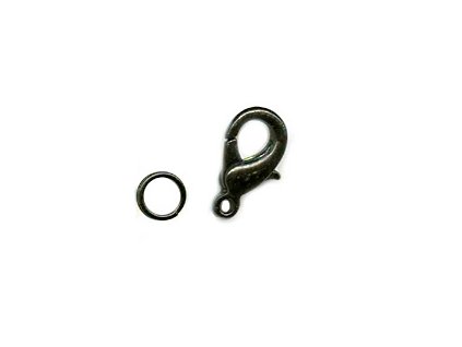 CLASP BLK 12mm WITH RING 5mm