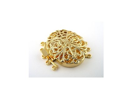 CLASP FILIGREE OVAL 5 ROW AU