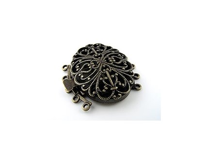 CLASP FILIGREE OVAL 5 ROW SAU