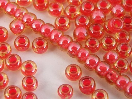 Seed Beads Preciosa No.11396 - Light Topaz - Red Line Sfinx - 10/0 12g