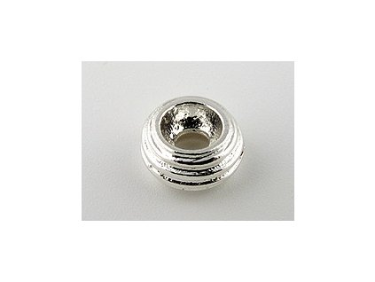 METAL BEADS TURBAN  8x4mm AG