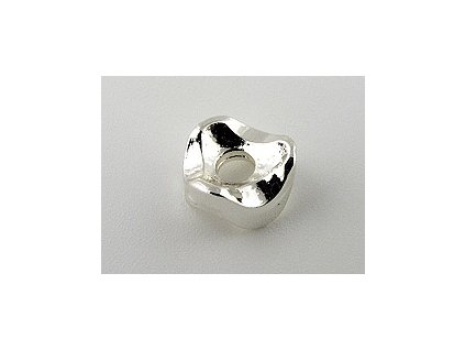 METAL BEADS WAVE 7x4mm AG