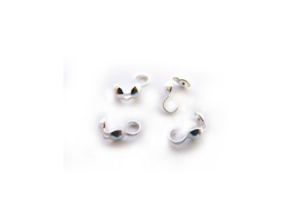 Beadtip with hook 4mm AG 10pcs