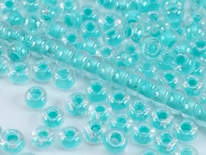 Seed Beads Preciosa No.38653- Bluish Mint Line - 10/0 12g