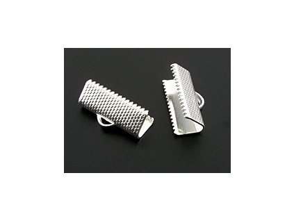 Component End for Ribbon 16x6mm AG 2pcs